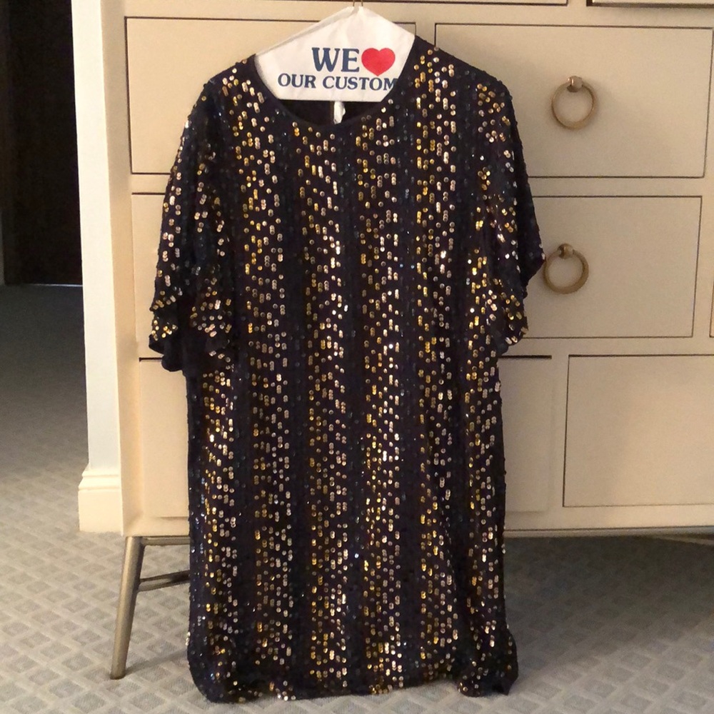 Sequin shift dress